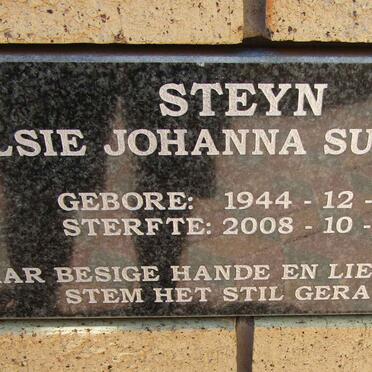 STEYN Elsie Johanna Susanna 1944-2008