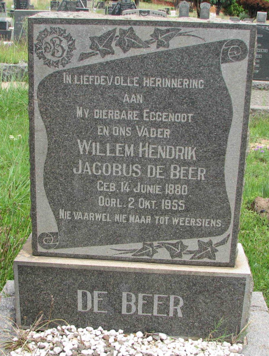 BEER Willem Hendrik Jacobus, de 1880-1955