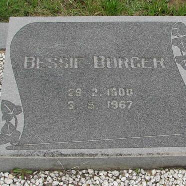 BURGER Bessie 1900-1967