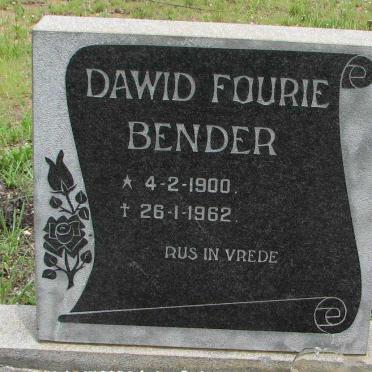 BENDER Dawid Fourie 1900-1962
