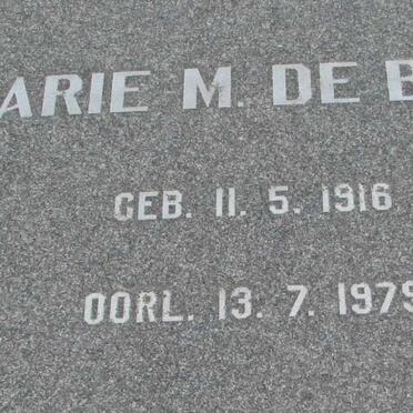 BEER Maria M., de 1916-1979