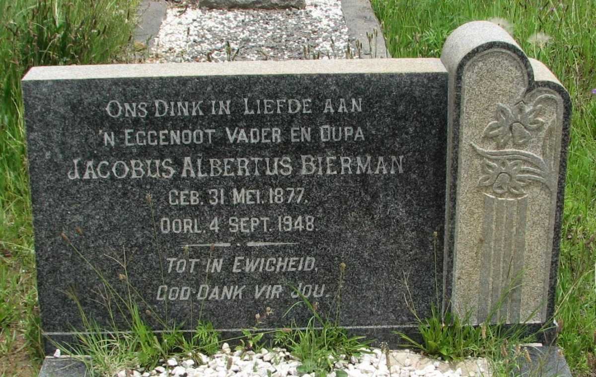 BIERMAN Jacobus Albertus 1877-1948