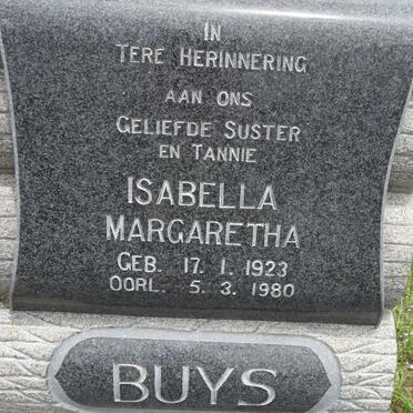BUYS Isabella Margaretha 1923-1980
