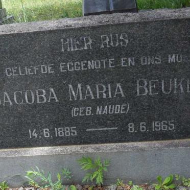 BEUKES Jacoba Maria nee NAUDE 1885-1965