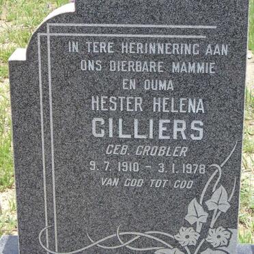 CILLIERS Hester Helena nee GROBLER 1910-1978