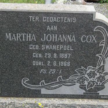 COX Samuel Stephens 1879-1964 &amp; Martha Johanna SWANEPOEL 1887-1968