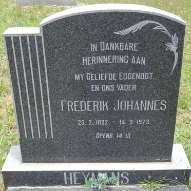 HEYMANS Frederik Johannes 1892-1973