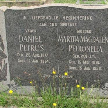 KRIEL Daniel Petrus 1877-1954 &amp; Martha Magdalena Petronella VAN ZYL 1891-1953