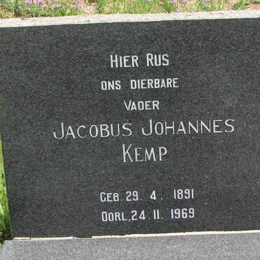 KEMP Jacobus Johannes 1891-1969