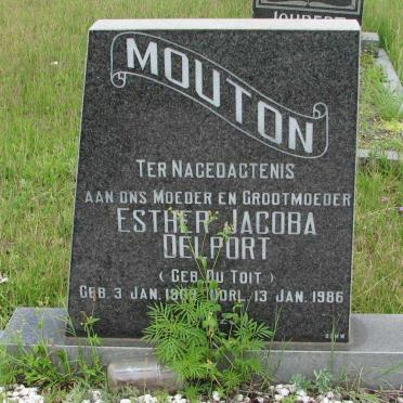 MOUTON Esther Jacoba Delport nee DU TOIT 1909-1986