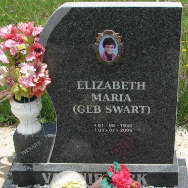 NIEKERK Elizabeth Maria, van nee SWART 1930-2008