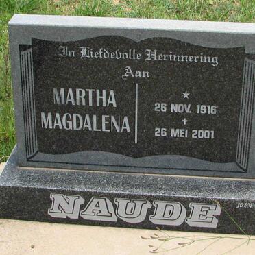 NAUDE Martha Magdalena 1916-2001
