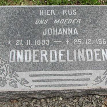 ONDERDELINDEN Johanna 1893-1960