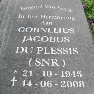 PLESSIS Cornelius Jacobus, du 1945-2008