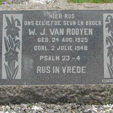 ROOYEN W.J., van 1925-1948
