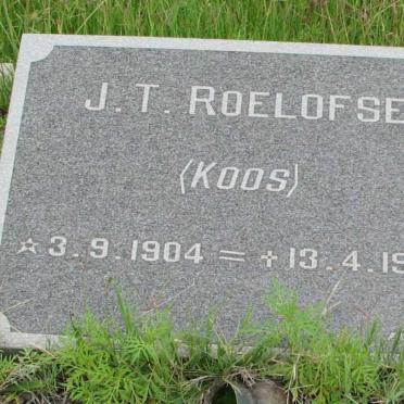 ROELOFSE J.T. 1904-1976 &amp; M.S.M. 1905-1984