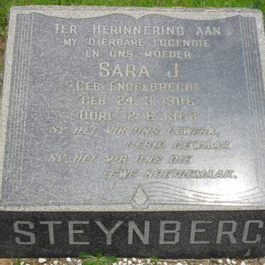 STEYNBERG Sara J. nee ENGELBRECHT 1906-1963