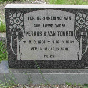 TONDER Petrus A., van 1881-1964
