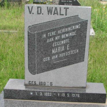 WALT Maria E., v.d. nee VAN HUYSSTEEN 1893-1976