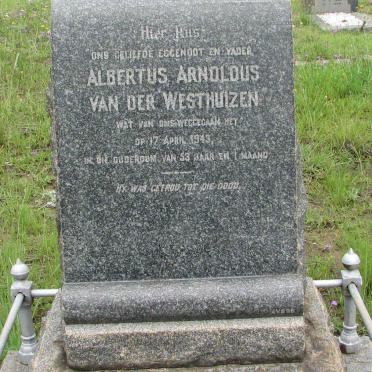 WESTHUIZEN Albertus Arnoldus, van der -1943