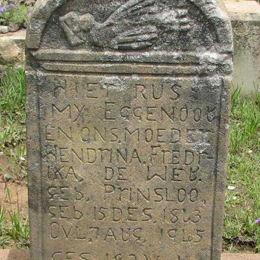 WET Hendrina Fredrika, de nee PRINSLOO 1863-1943