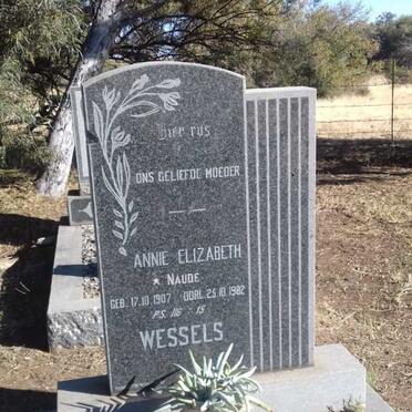 WESSELS Annie Elizabeth nee NAUDE 1907-1982