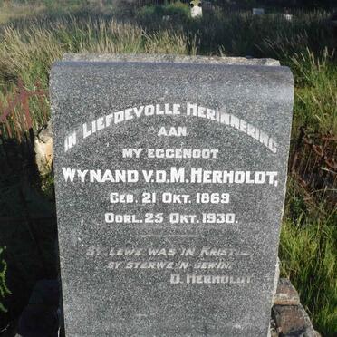 HERHOLDT Wynand v.d. M. 1869-1930