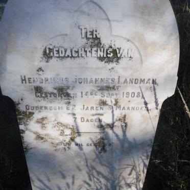 LANDMAN Hendrikus Johannes -1908