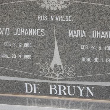 BRUYN David Johannes, de 1903-1980 &amp; Maria Johanna 1910-1978