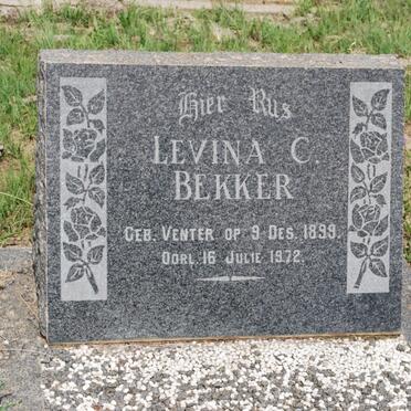 BEKKER Levina C. nee VENTER 1899-1972
