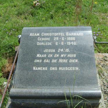 BARNARD Adam Christoffel 1886-1946