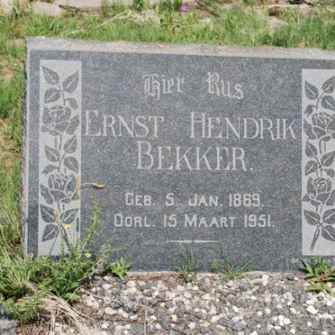 BEKKER Ernst Hendrik 1869-1951