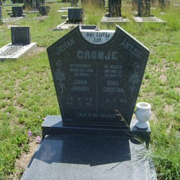 CRONJE Johan Jacobus 1970-1991 &amp; Anna Christina 1972-