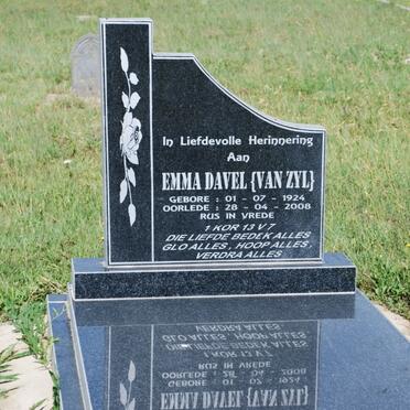 DAVEL Emma, van nee VAN ZYL 1924-2008