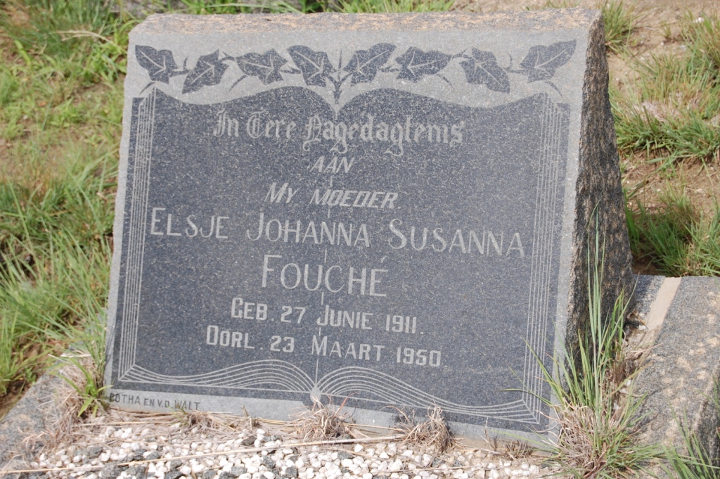 FOUCHÉ Elsje Johanna Susanna 1911-1950