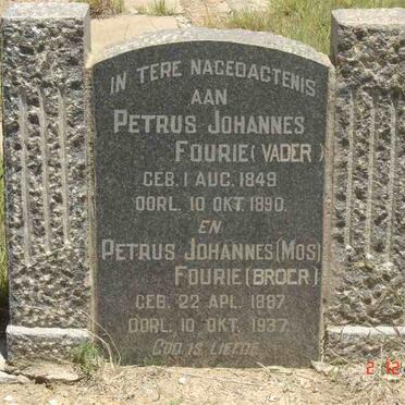 FOURIE Petrus Johannes 1849-1890 :: FOURIE Petrus Johannes 1887-1937