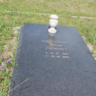 GERICKE Lydia Jacoba nee BOTHA 1914-1996