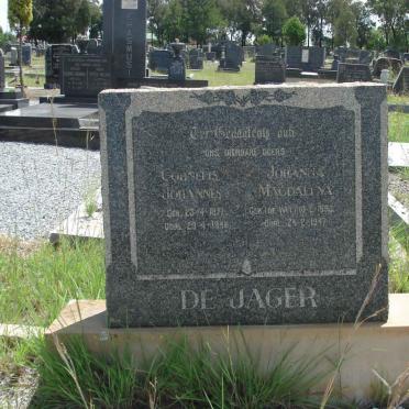 JAGER Cornelis Johannes, de 1877-1946 &amp; Johanna Magdalena DE WET 1890-1947