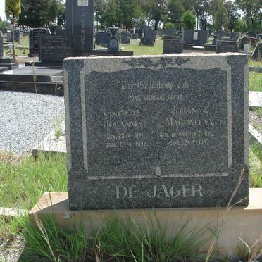 JAGER Cornelis Johannes, de 1877-1946 &amp; Johanna Magdalena DE WET 1890-1947