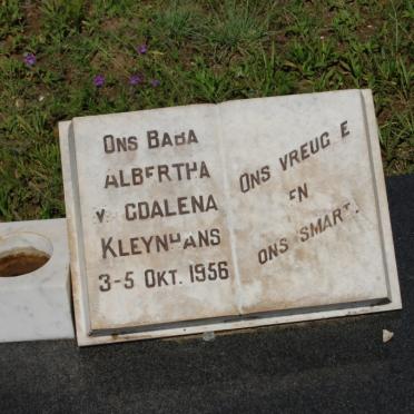 KLEYNHANS Alberta Magdalena 1956-1956