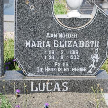 LUCAS Maria Elizabeth 1916-1977