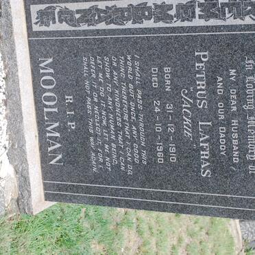 MOOLMAN Petrus Lafras 1910-1960