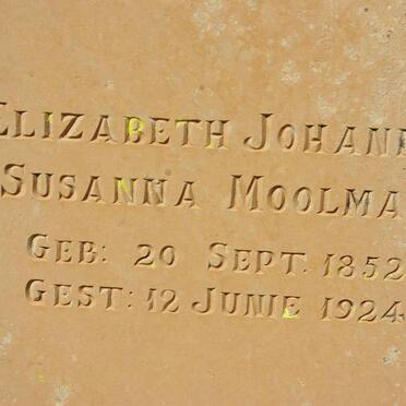 PLOOY Elizabeth Johanna Susanna, du nee MOOLMAN 1852-1924
