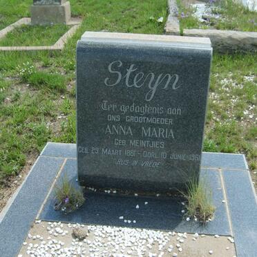 STEYN Anna Maria nee MEINTJIES 1881-1961