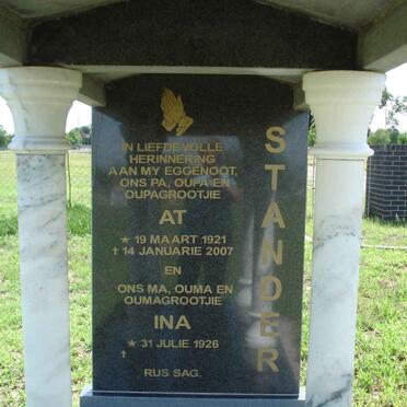 STANDER At 1921-2007 &amp; Ina 1926-