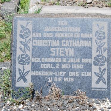 STEYN Christina Catharina nee BARNARD 1880-1950