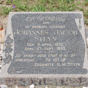STEYN Johannes Jacob 1872-1953