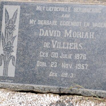 VILLIERS David Moriah, de 1876-1957 