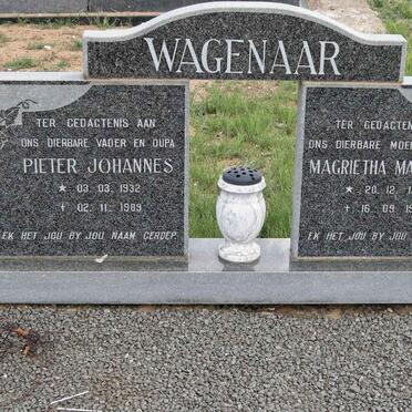 WAGENAAR Pieter Johannes 1932-1989 &amp; Margrietha Magdalena 1930-1993
