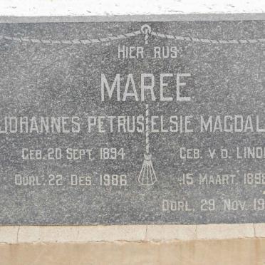 MAREE Johannes Petrus 1894-1986 &amp; Elsie Magdalena V.D. LINDE 1898-1979